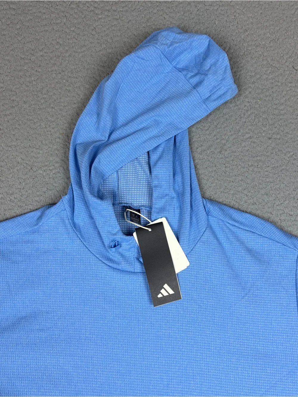 Adidas Performance Hoodie Men L Sky Blue Lightweight Hooded Pullover PGA Georgia